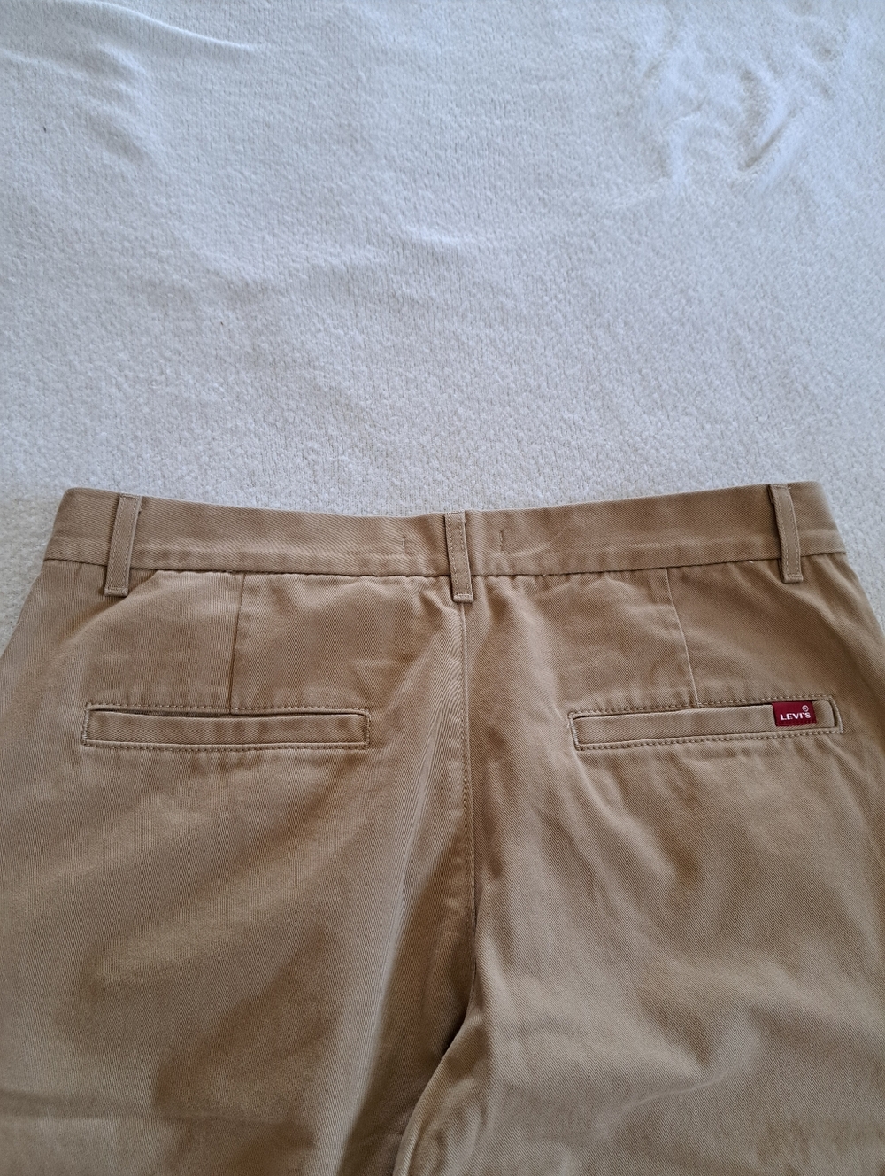 Levi's Baggy Trousers Womens Size 28 Wide Leg Pants Tan Unbasic Khaki Classic - Picture 12 of 14